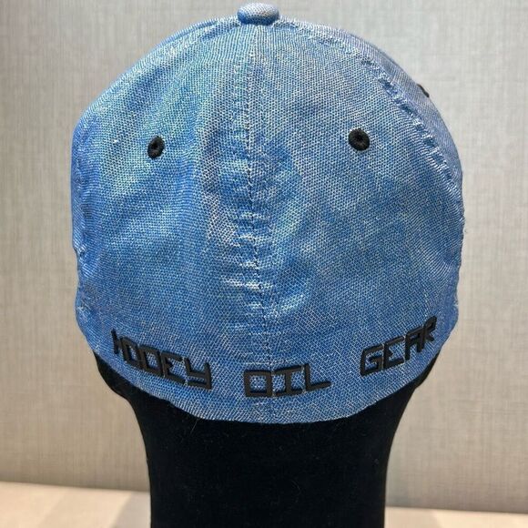 Hooey Oil Gear Blue Chambray Hat Cap FlexFit Small Medium - Picture 5 of 10